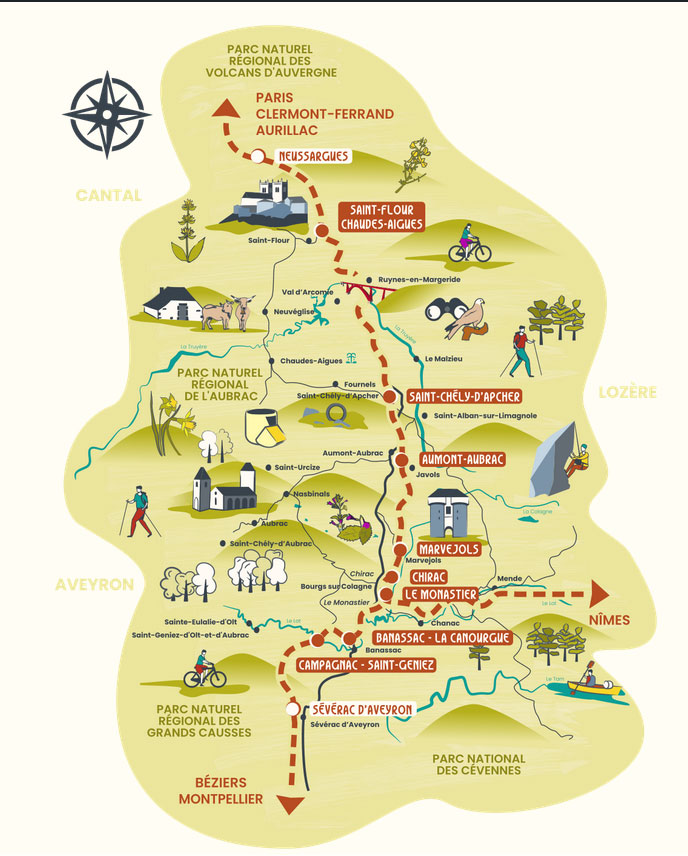 Carte interactive du Train de l'Aubrac - PNR Aubrac