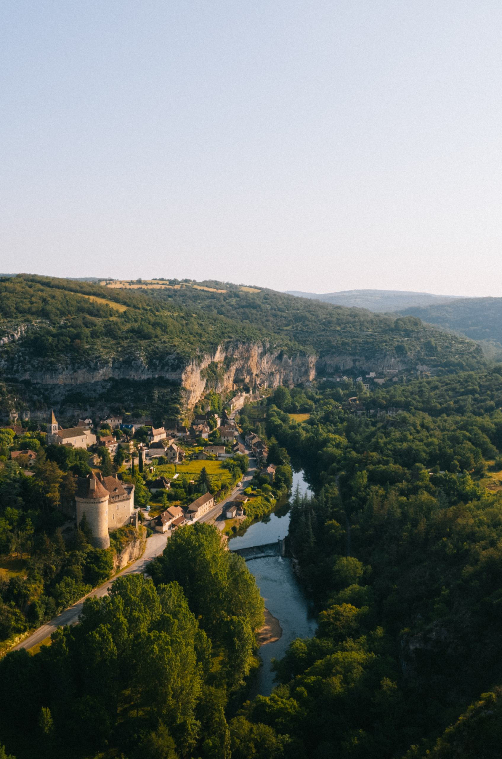 Par naturel régional - Géoparc mondial UNESCO des Causses du Quercy, Vue sur Cabrerets et la vallée du Célé - Via Causs_Moss